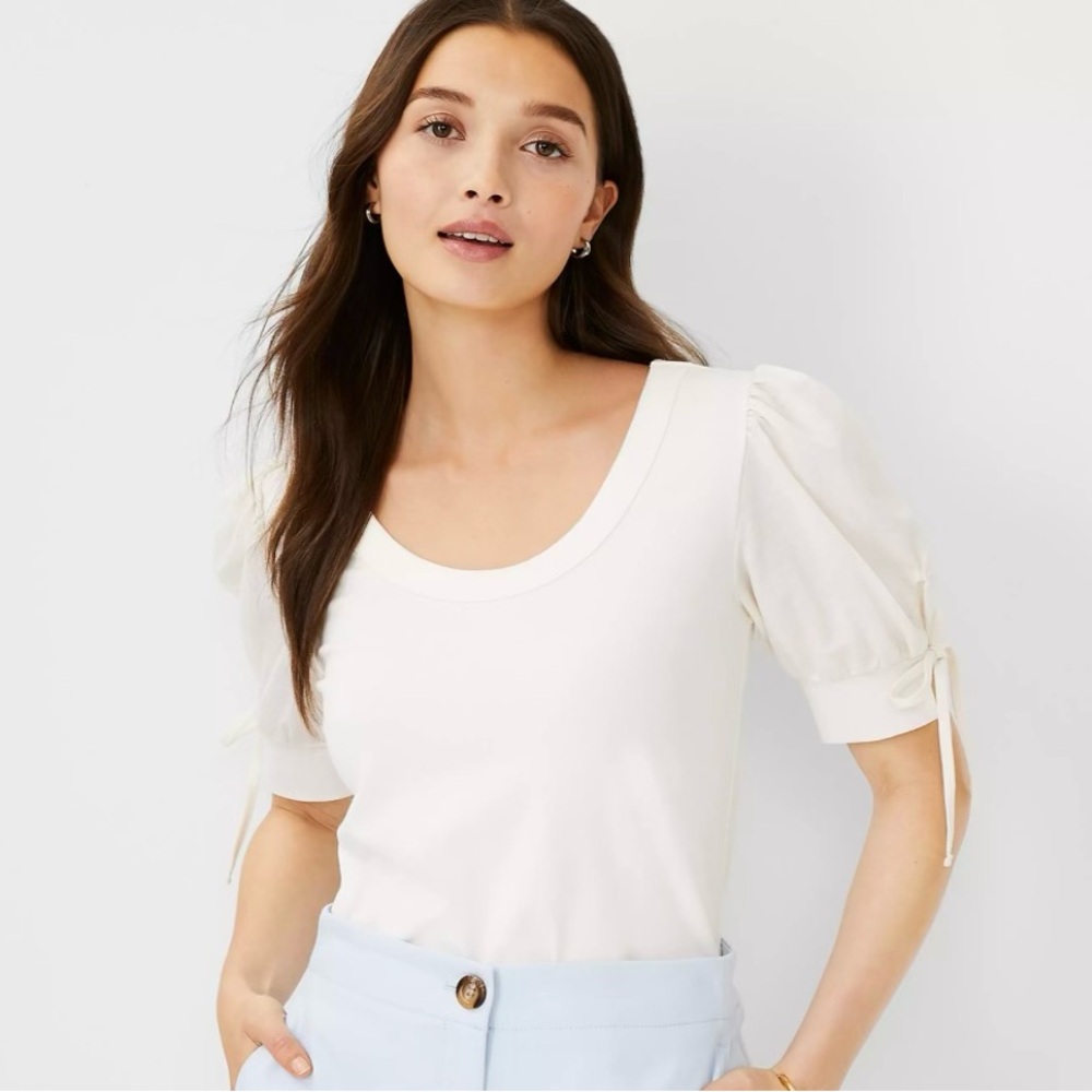 Ann Taylor cream colored top! NWT! Size Large!